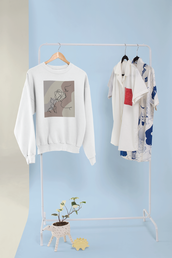 Line Portrait Crewneck Sweatshirt